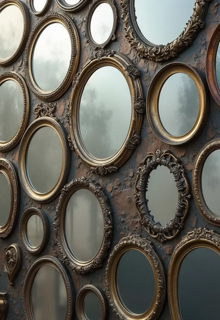 26 Mirror Wall Decor Ideas That Work for Both Traditional and Modern Styles 14 26 Mirror Wall Decor Ideas That Work for Both Traditional and Modern Styles - 14. Layered Mirrors