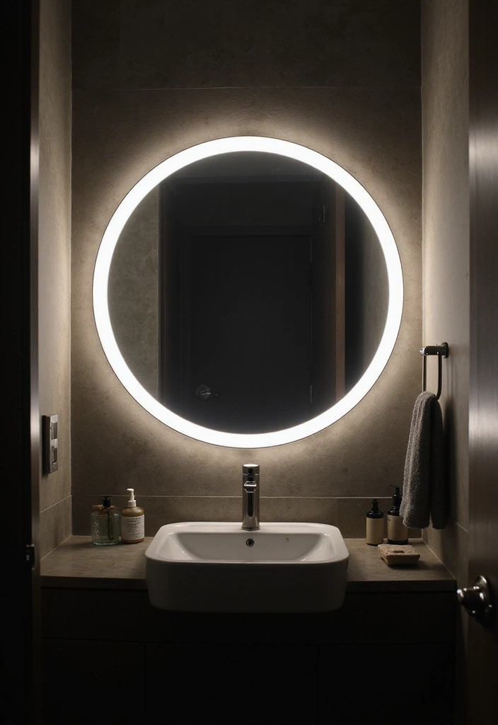 26 Mirror Wall Decor Ideas That Work for Both Traditional and Modern Styles 19 26 Mirror Wall Decor Ideas That Work for Both Traditional and Modern Styles - 19. Backlit Mirrors