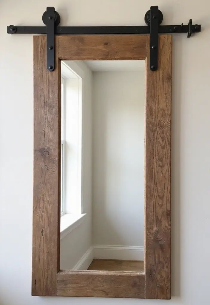 26 Mirror Wall Decor Ideas That Work for Both Traditional and Modern Styles 24 26 Mirror Wall Decor Ideas That Work for Both Traditional and Modern Styles - 24. Rustic Barn Door Mirrors