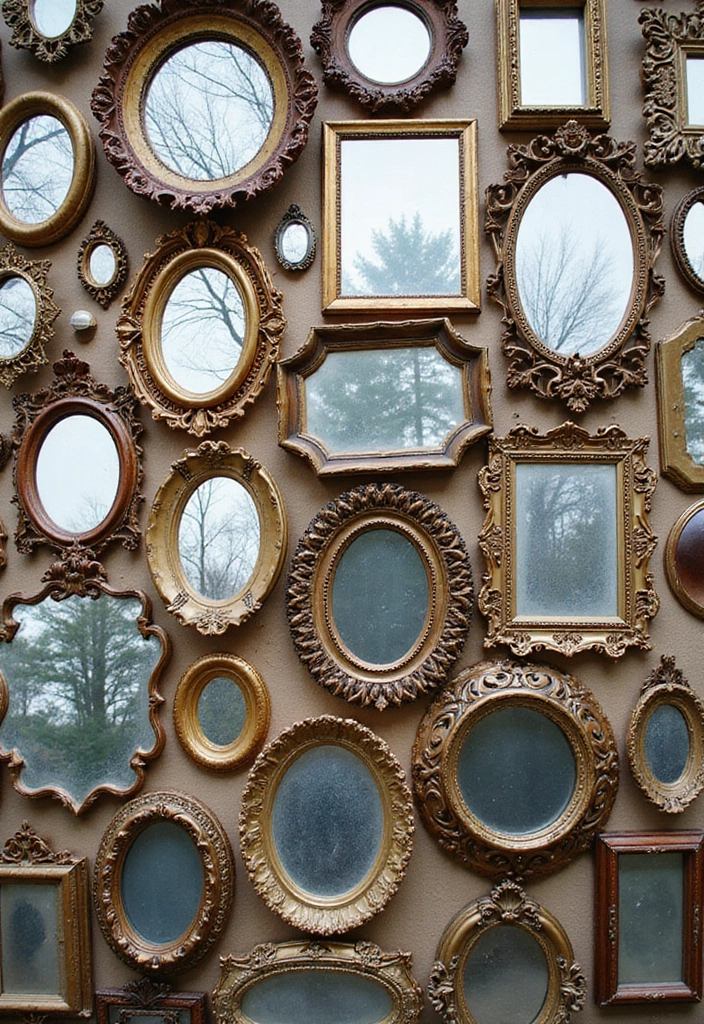 26 Mirror Wall Decor Ideas That Work for Both Traditional and Modern Styles 5 26 Mirror Wall Decor Ideas That Work for Both Traditional and Modern Styles - 5. Collage Mirror Wall