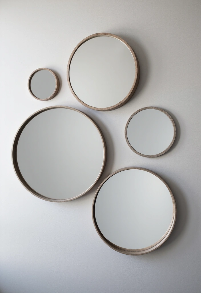 26 Mirror Wall Decor Ideas That Work for Both Traditional and Modern Styles 6 26 Mirror Wall Decor Ideas That Work for Both Traditional and Modern Styles - 6. Minimalist Round Mirrors