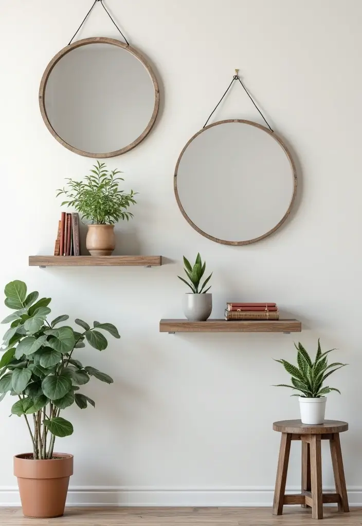 26 Mirror Wall Decor Ideas That Work for Both Traditional and Modern Styles 8 26 Mirror Wall Decor Ideas That Work for Both Traditional and Modern Styles - 8. Mirror Wall with Shelves