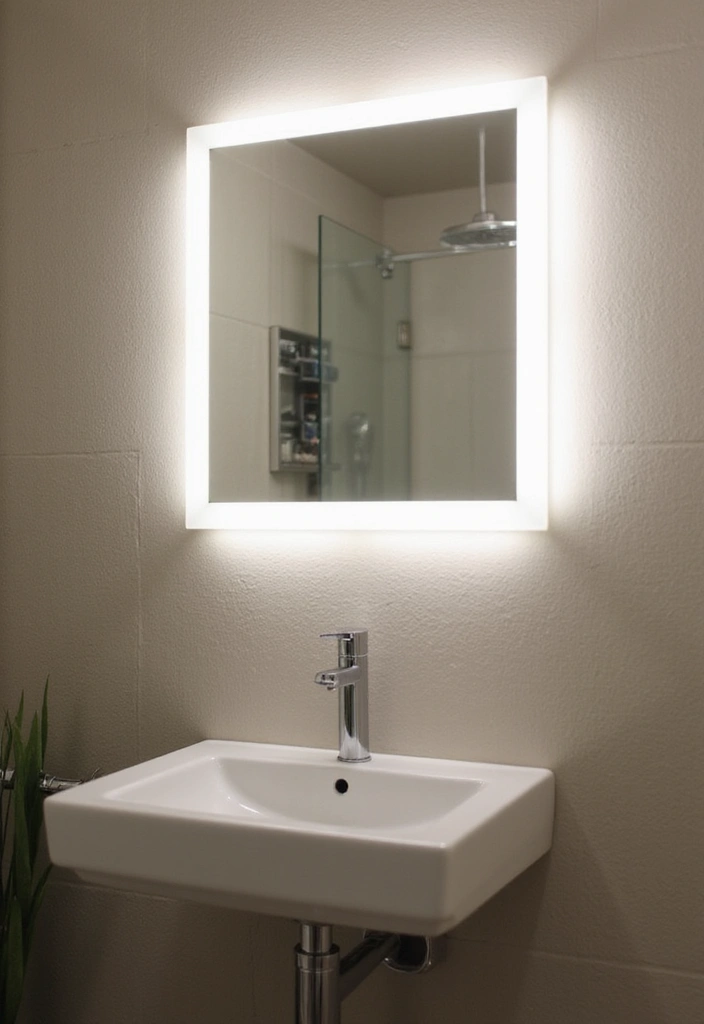 26 Round Mirror Bathroom Decor Ideas That Blend Function and Beauty 17 26 Round Mirror Bathroom Decor Ideas That Blend Function and Beauty - 17. Frames with Built-In Lighting