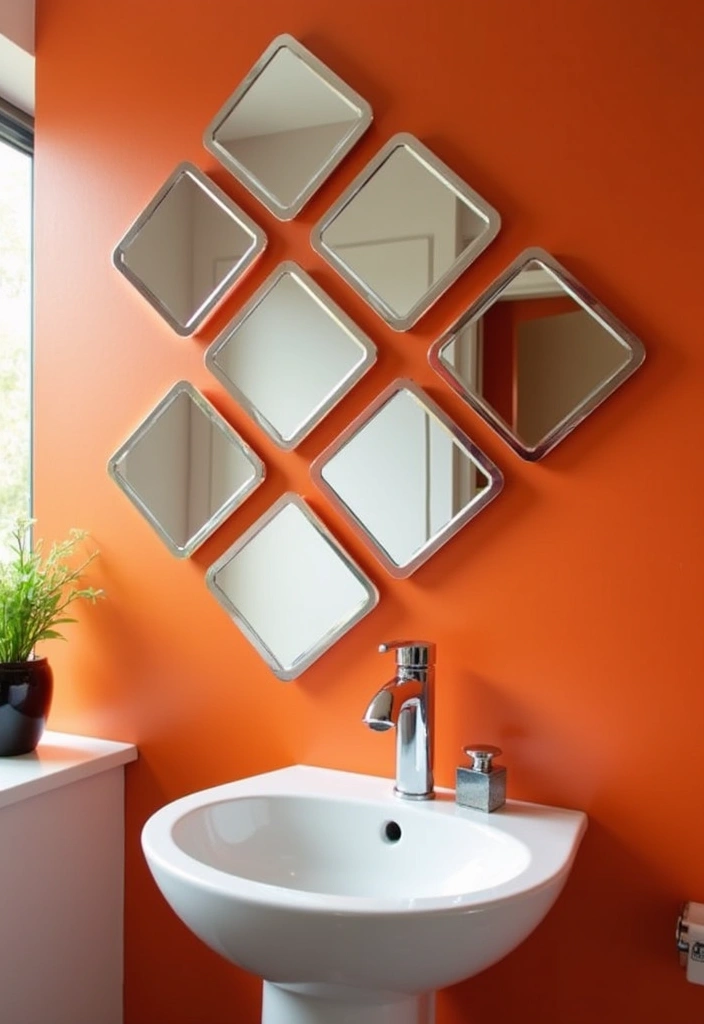 26 Round Mirror Bathroom Decor Ideas That Blend Function and Beauty 2 26 Round Mirror Bathroom Decor Ideas That Blend Function and Beauty - 2. Geometric Arrangement for a Modern Touch