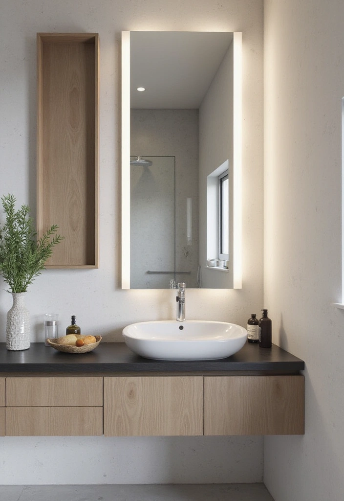 26 Round Mirror Bathroom Decor Ideas That Blend Function and Beauty 26 26 Round Mirror Bathroom Decor Ideas That Blend Function and Beauty - 26. Collapsible Mirrors for Versatility