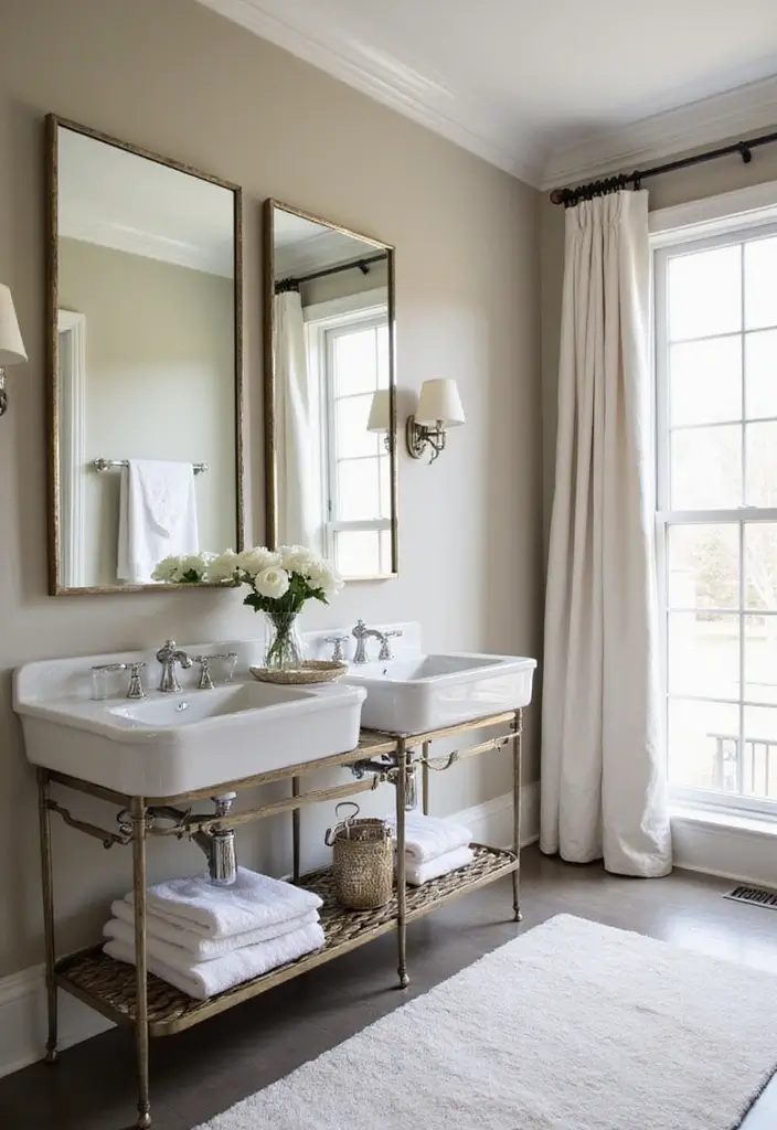 27 Chic Mirror Wall Decor Ideas Perfect for Any Hallway or Entryway 26 27 Chic Mirror Wall Decor Ideas Perfect for Any Hallway or Entryway - 26. Mirrored Bathroom Accessories
