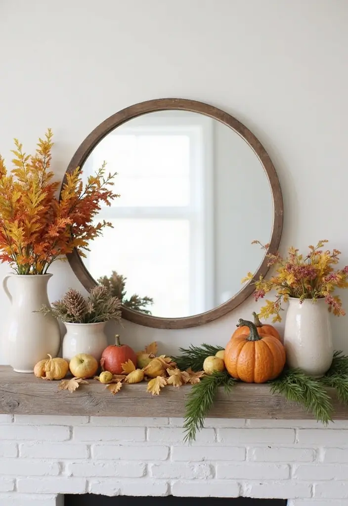 27 Mantel Decor with Mirror and Seasonal Themes for Year-Round Beauty 24 27 Mantel Decor with Mirror and Seasonal Themes for Year-Round Beauty - 24. Seasonal Switch-Ups