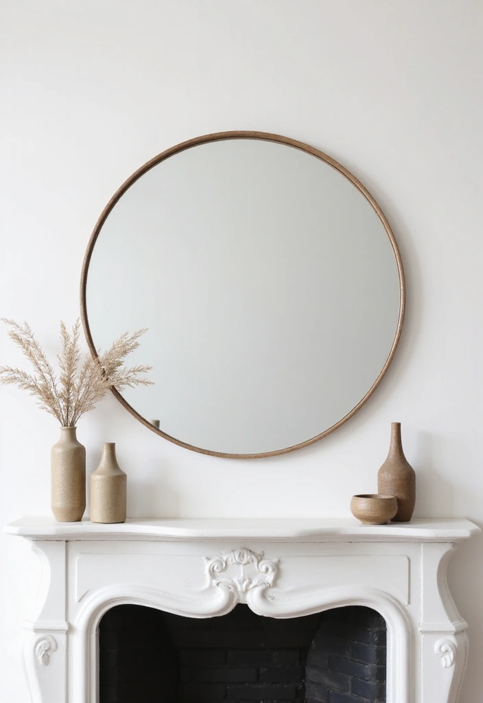 27 Mantel Decor with Mirror and Seasonal Themes for Year-Round Beauty 25 27 Mantel Decor with Mirror and Seasonal Themes for Year-Round Beauty - 25. Minimalist Elegance