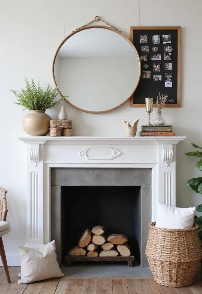 27 Mantel Decor with Mirror and Seasonal Themes for Year-Round Beauty 26 27 Mantel Decor with Mirror and Seasonal Themes for Year-Round Beauty - 26. Interactive Elements