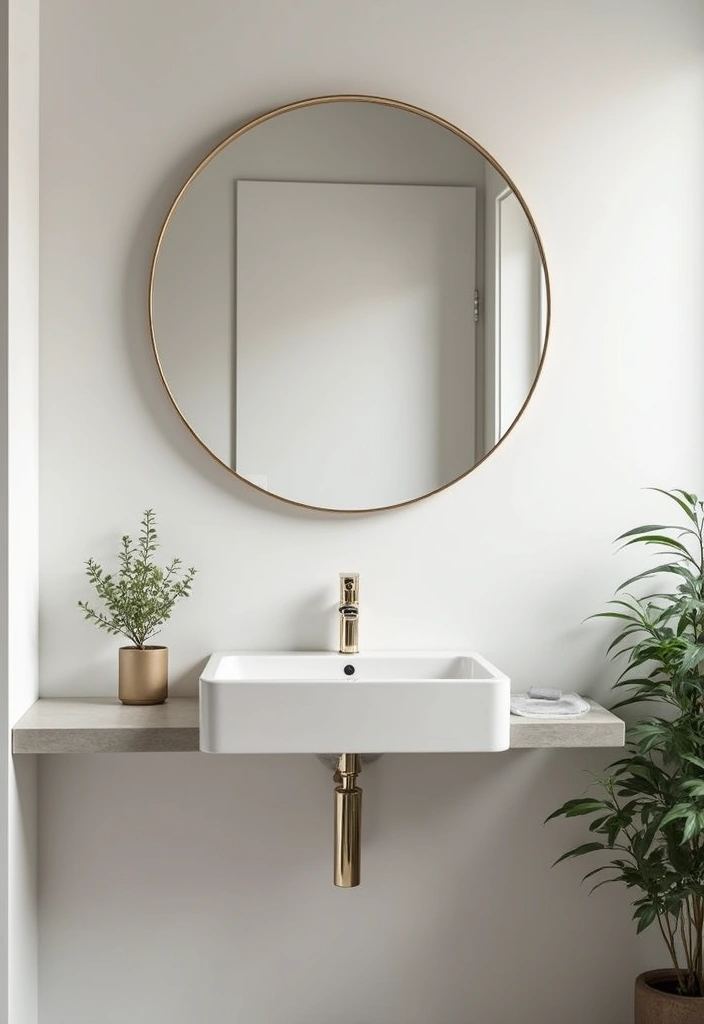 28 Creative Bathroom Mirror Decor Ideas to Upgrade Your Vanity Space - 2. Minimalist Mirrors for a Sleek Look