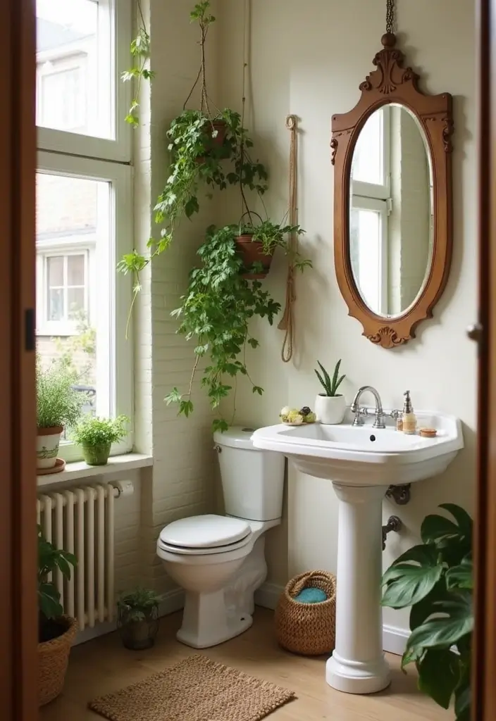 28 Creative Bathroom Mirror Decor Ideas to Upgrade Your Vanity Space - 4. Nature-Inspired Wood Frames
