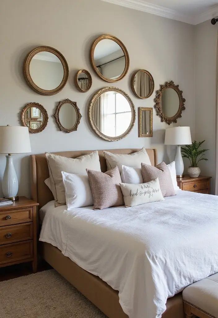 28 Master Bedroom Mirror Decor Ideas for a Luxurious Retreat Vibe 10 28 Master Bedroom Mirror Decor Ideas for a Luxurious Retreat Vibe - 10. Layered Mirrors for Depth