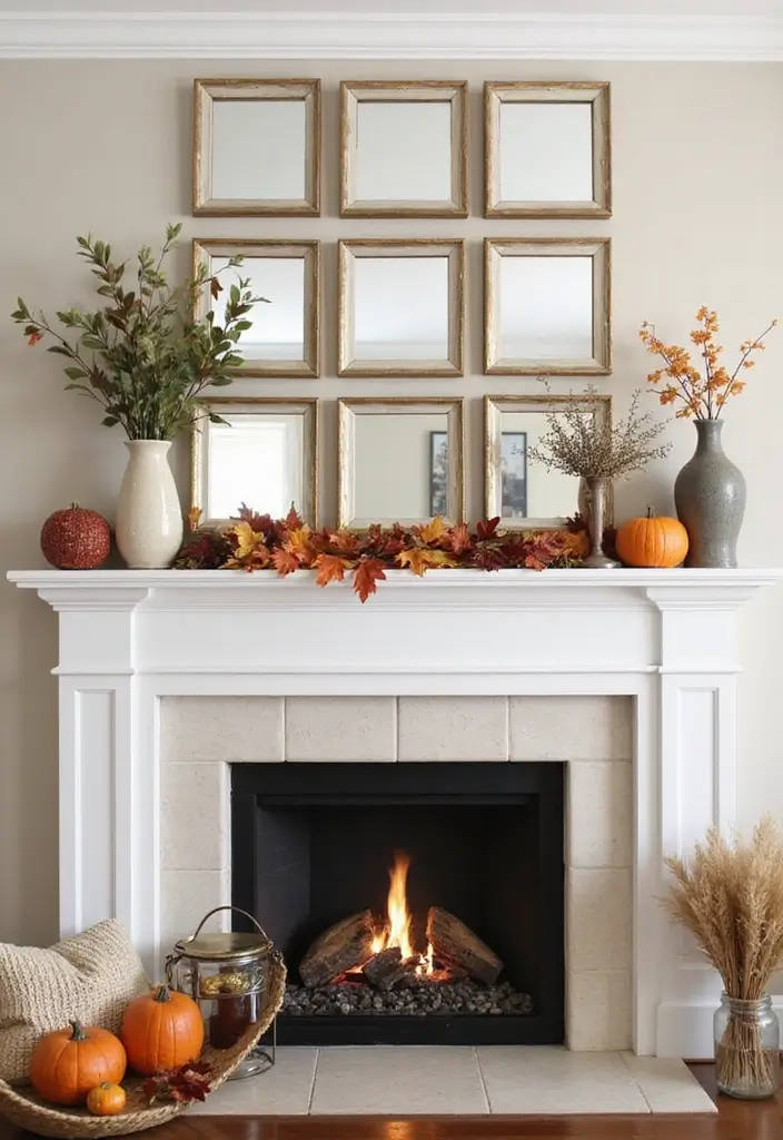 28 Mirror Wall Decor Ideas Using Multiple Square Pieces 19 28 Mirror Wall Decor Ideas Using Multiple Square Pieces - 19. Themed Color Palette