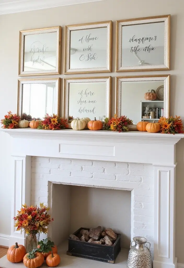 28 Mirror Wall Decor Ideas Using Multiple Square Pieces 28 28 Mirror Wall Decor Ideas Using Multiple Square Pieces - 28. Seasonal Quotes