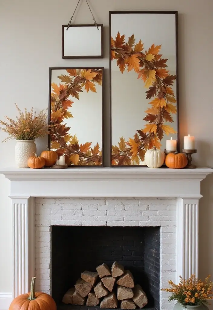 28 Mirror Wall Decor Ideas Using Multiple Square Pieces 6 28 Mirror Wall Decor Ideas Using Multiple Square Pieces - 6. Seasonal Themed Mirrors