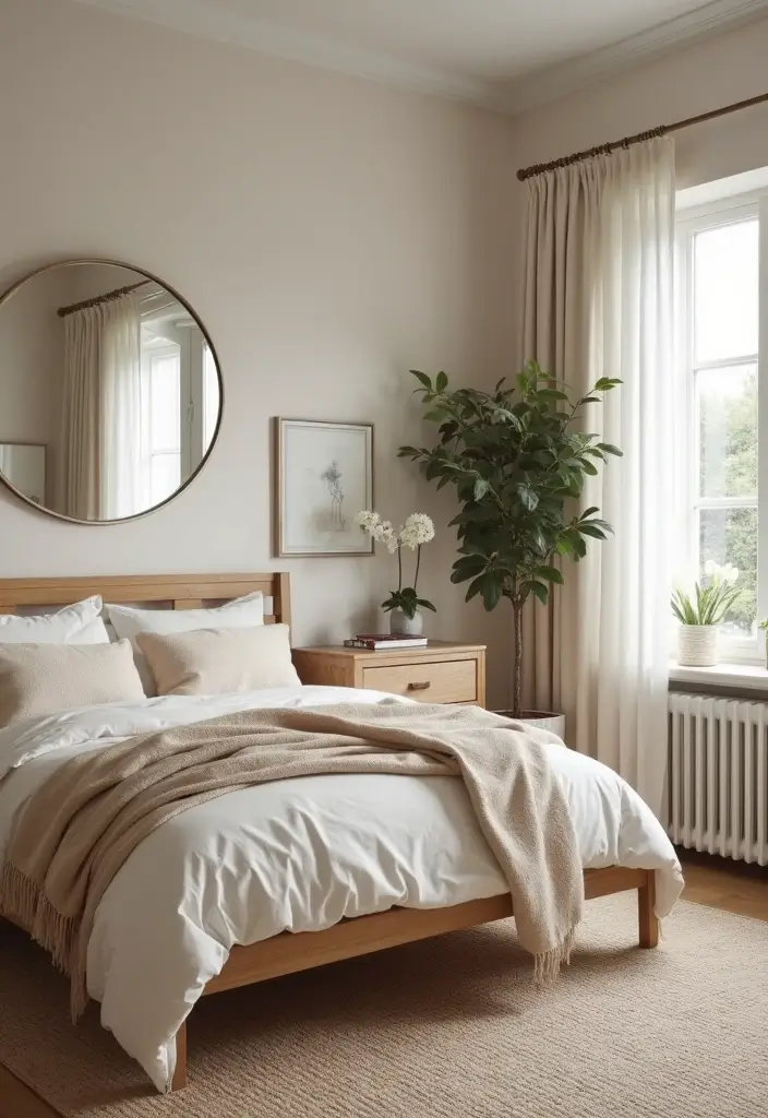 30+ Creative Window Mirror Decor Ideas That Double as Art 11 30+ Creative Window Mirror Decor Ideas That Double as Art - 11. Round Mirrors as Accent Pieces