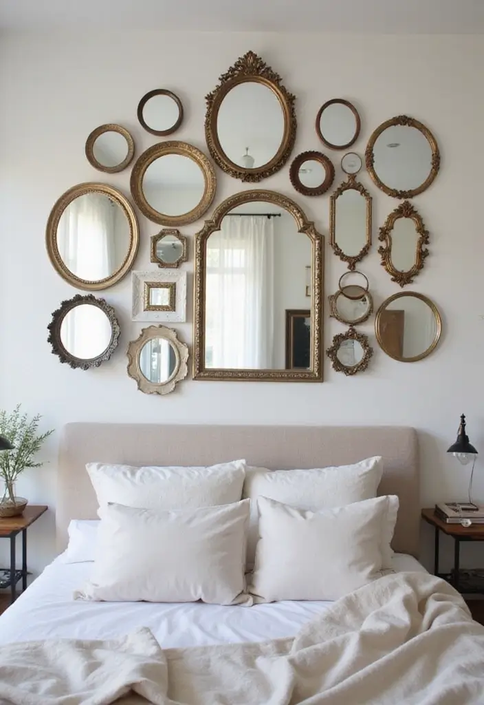 30+ Creative Window Mirror Decor Ideas That Double as Art 14 30+ Creative Window Mirror Decor Ideas That Double as Art - 14. Layered Mirrors