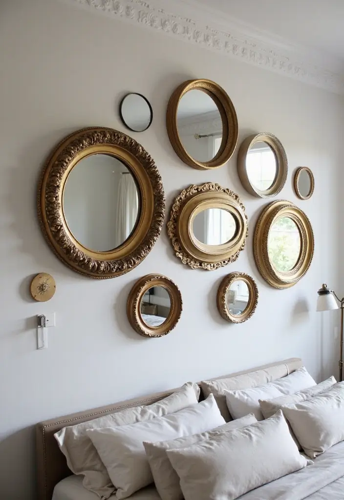 30+ Creative Window Mirror Decor Ideas That Double as Art 17 30+ Creative Window Mirror Decor Ideas That Double as Art - 17. Multi-Mirror Layouts