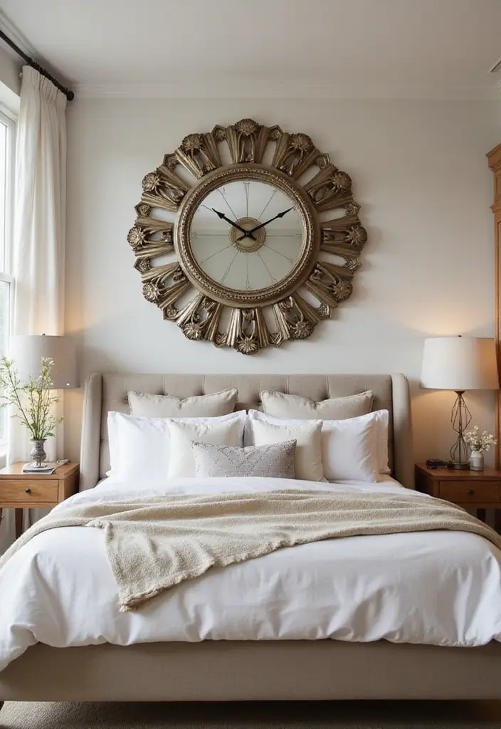 30+ Creative Window Mirror Decor Ideas That Double as Art 22 30+ Creative Window Mirror Decor Ideas That Double as Art - 22. Decorative Mirror Clocks