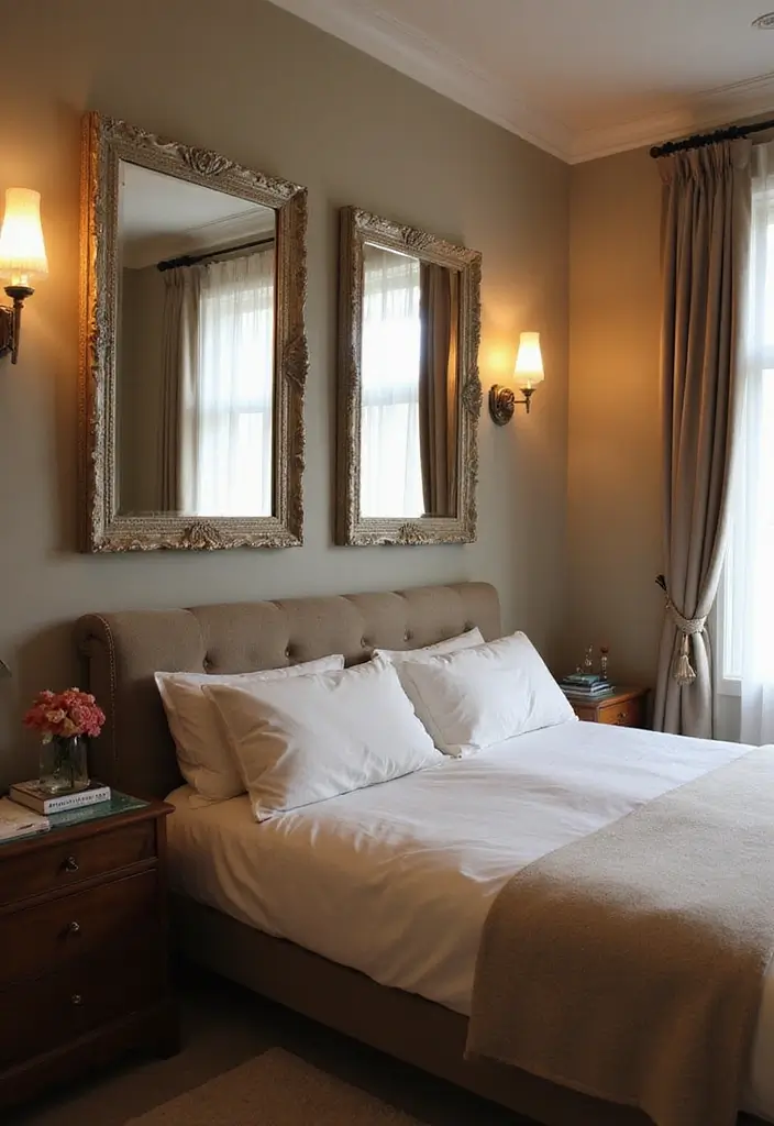 30+ Creative Window Mirror Decor Ideas That Double as Art 24 30+ Creative Window Mirror Decor Ideas That Double as Art - 24. Mirror Wall Sconces