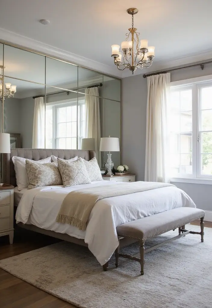 30+ Creative Window Mirror Decor Ideas That Double as Art 26 30+ Creative Window Mirror Decor Ideas That Double as Art - 26. Mirrored Room Dividers