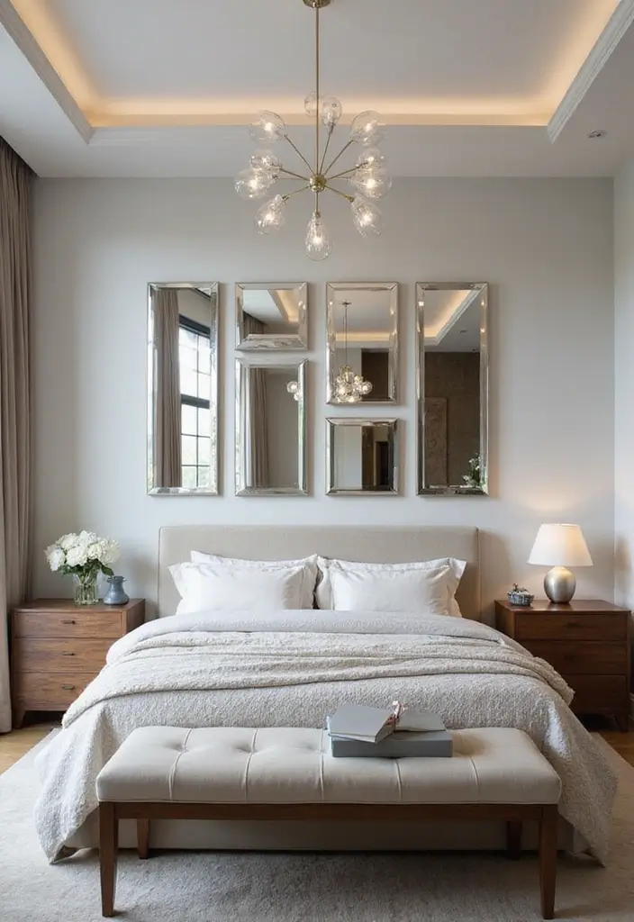 30+ Creative Window Mirror Decor Ideas That Double as Art 29 30+ Creative Window Mirror Decor Ideas That Double as Art - 29. Mirror Art Panels
