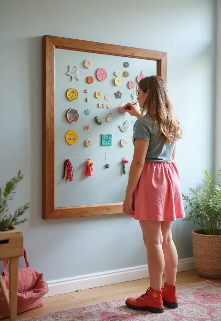30+ DIY Wall Mirror Decor Ideas That Look Professionally Designed 30 30+ DIY Wall Mirror Decor Ideas That Look Professionally Designed - 30. Interactive Magnetic Mirror