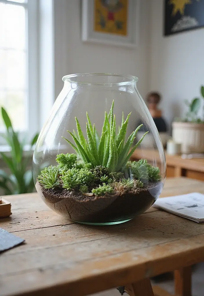30+ DIY Wall Mirror Decor Ideas That Look Professionally Designed 7 30+ DIY Wall Mirror Decor Ideas That Look Professionally Designed - 7. DIY Terrarium Mirror