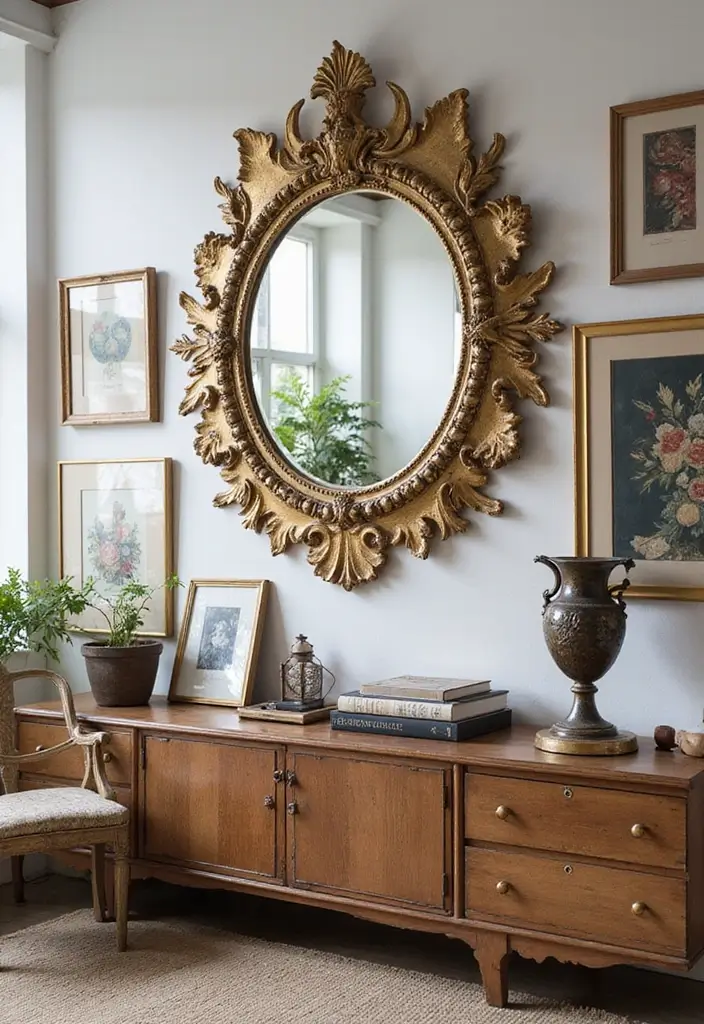 30+ Floor Mirror Decor Ideas That Add Drama and Functionality 15 30+ Floor Mirror Decor Ideas That Add Drama and Functionality - 15. Mirrors as Art