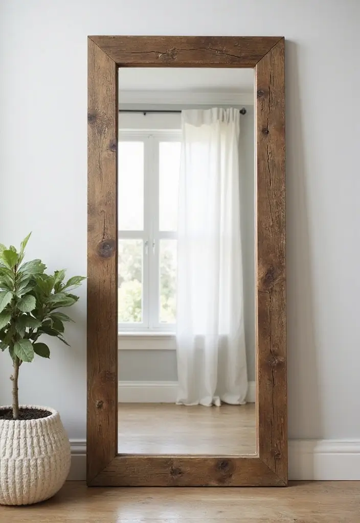 30+ Floor Mirror Decor Ideas That Add Drama and Functionality 30 30+ Floor Mirror Decor Ideas That Add Drama and Functionality - 30. Custom Mirror Frames
