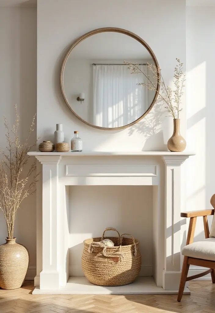 30+ Mantel Decor with Round Mirror Inspirations You’ll Absolutely Love 18 30+ Mantel Decor with Round Mirror Inspirations You’ll Absolutely Love - 18. Natural Light: Mirrors to Reflect Sunshine