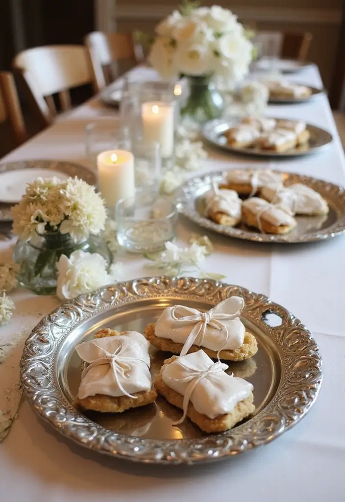 30+ Mirror Table Decor Wedding Centerpiece Ideas That Steal the Show - 21. Mirrored Decorative Trays