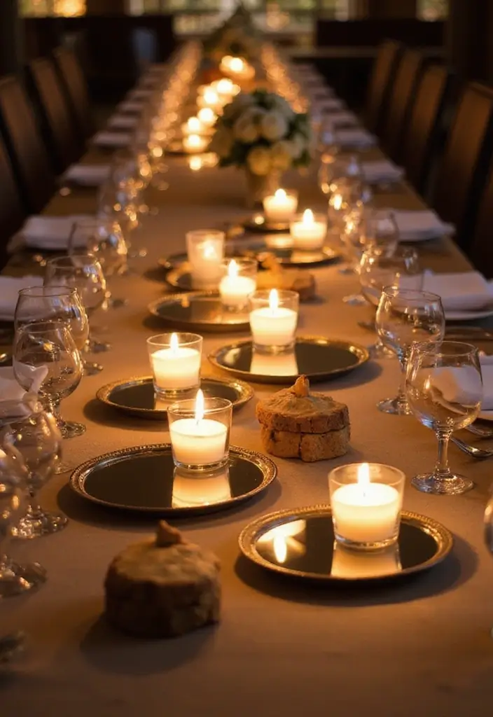 30+ Mirror Table Decor Wedding Centerpiece Ideas That Steal the Show - 7. Floating Mirrors with Candles