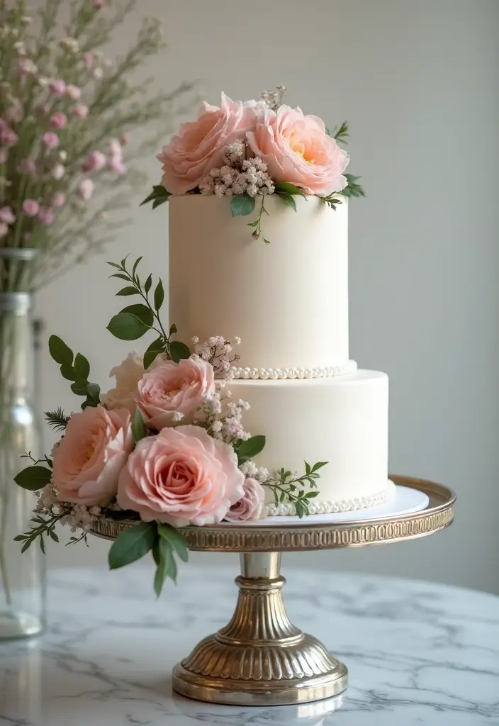 30+ Mirror Table Decor Wedding Centerpiece Ideas That Steal the Show - 9. Mirrored Cake Stand