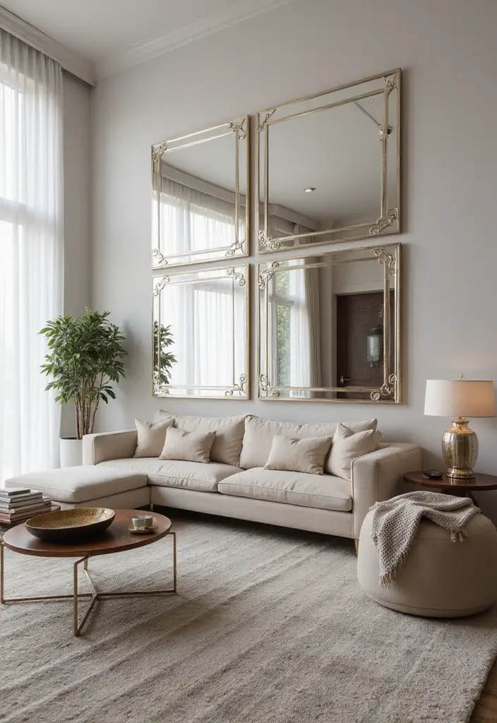 30+ Mirror Wall Decor DIY Ideas to Personalize Your Living Space 14 30+ Mirror Wall Decor DIY Ideas to Personalize Your Living Space - 14. Mirror Wall Panels