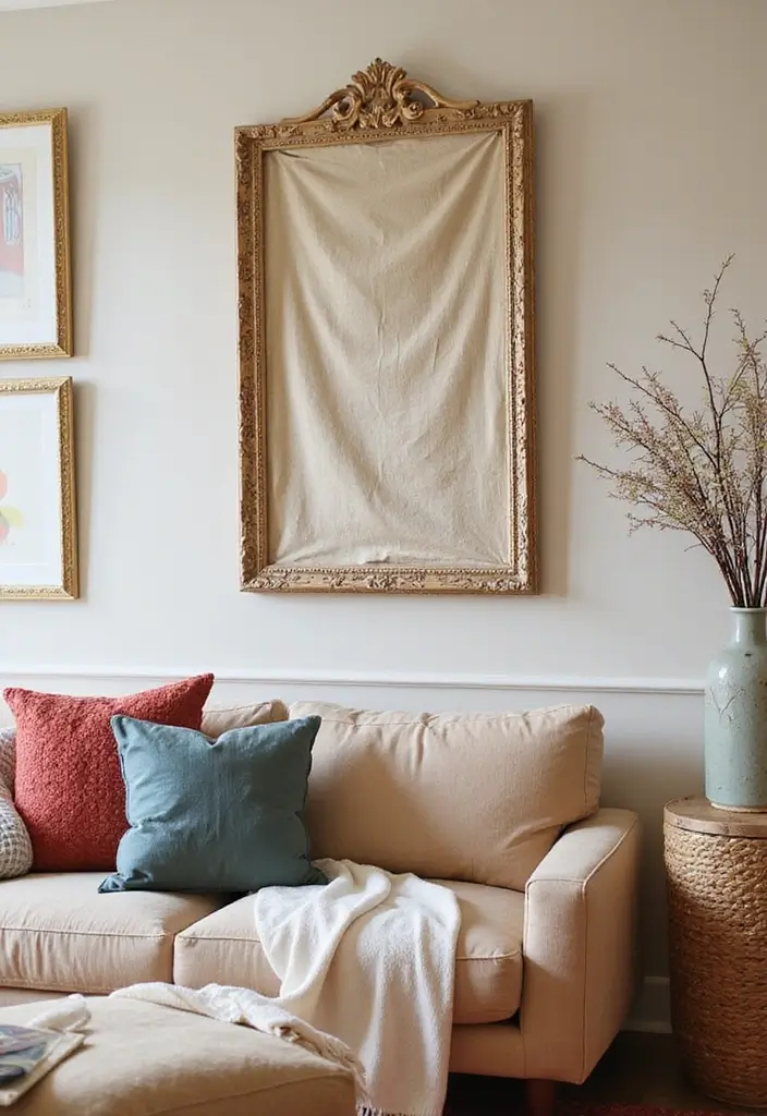 30+ Mirror Wall Decor DIY Ideas to Personalize Your Living Space 21 30+ Mirror Wall Decor DIY Ideas to Personalize Your Living Space - 21. DIY Mirror with Fabric Overlay