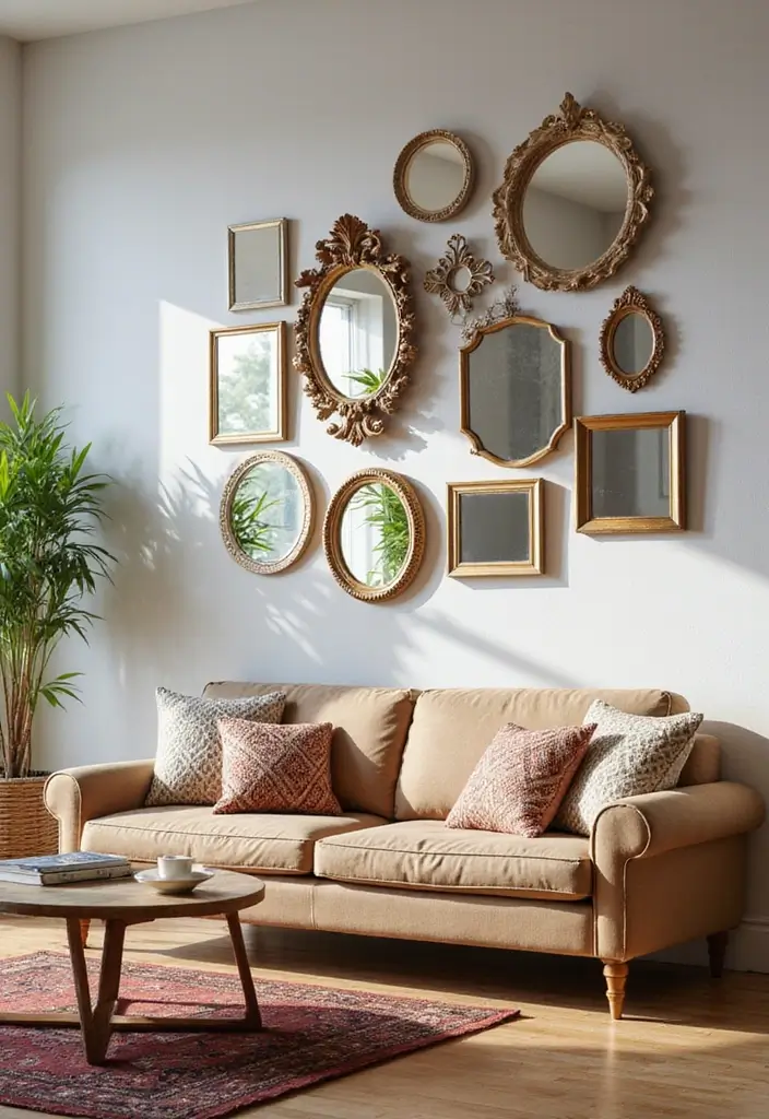 30+ Mirror Wall Decor DIY Ideas to Personalize Your Living Space 24 30+ Mirror Wall Decor DIY Ideas to Personalize Your Living Space - 24. Unique Shapes and Sizes