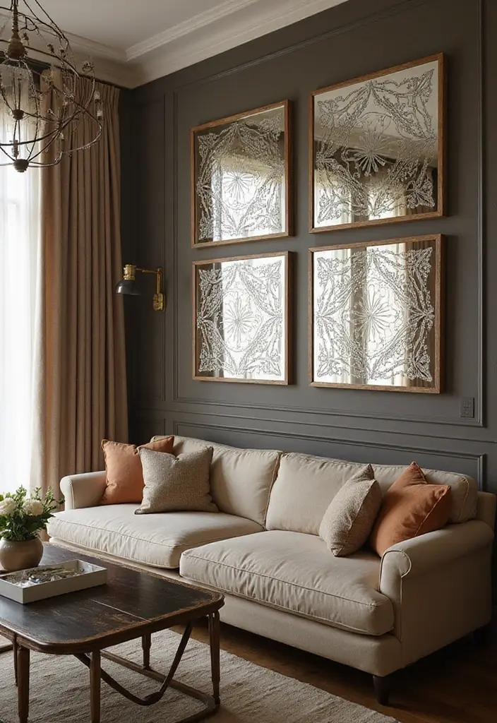 30+ Mirror Wall Decor DIY Ideas to Personalize Your Living Space 25 30+ Mirror Wall Decor DIY Ideas to Personalize Your Living Space - 25. Mirrors with Etched Designs