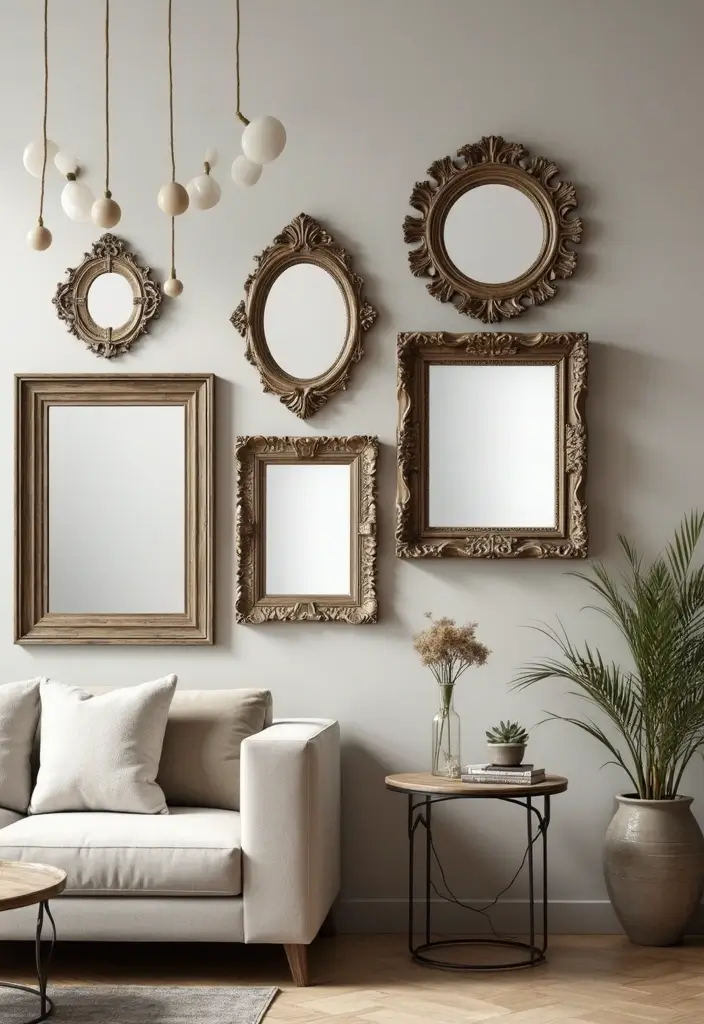 30+ Mirror Wall Decor DIY Ideas to Personalize Your Living Space 6 30+ Mirror Wall Decor DIY Ideas to Personalize Your Living Space - 6. Framed Mirror Art Pieces