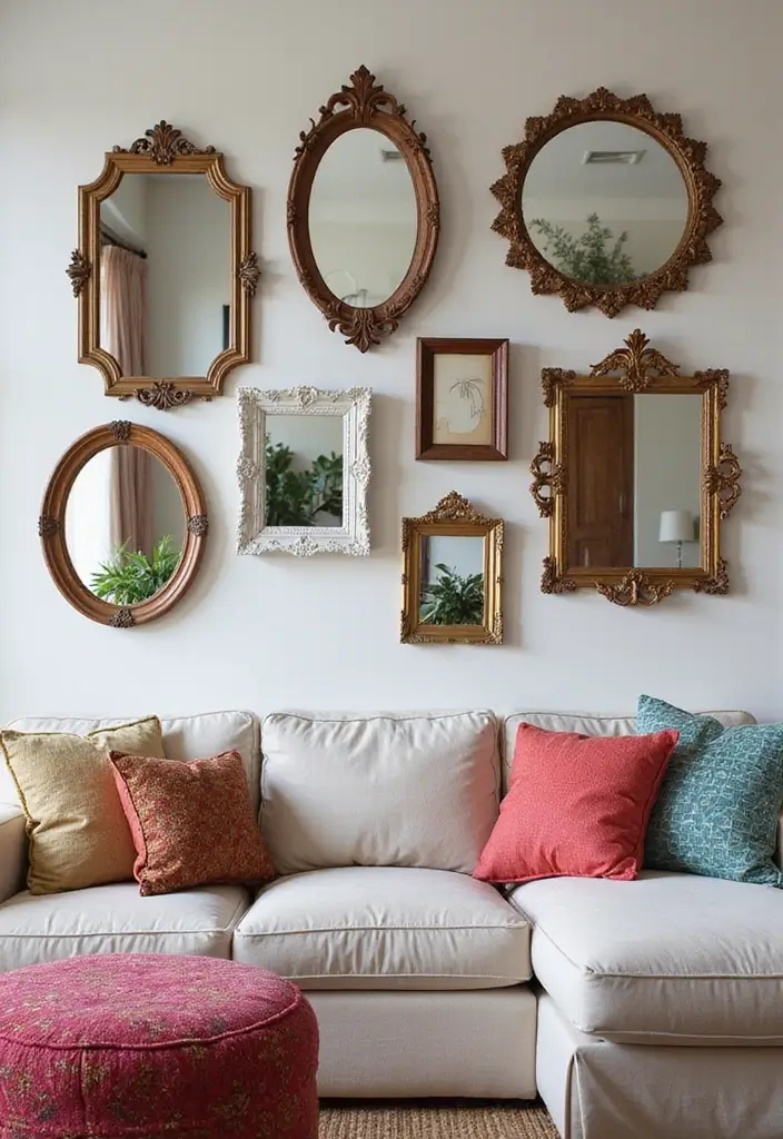 30+ Mirror Wall Decor DIY Ideas to Personalize Your Living Space 8 30+ Mirror Wall Decor DIY Ideas to Personalize Your Living Space - 8. Decorative Mirror Frames