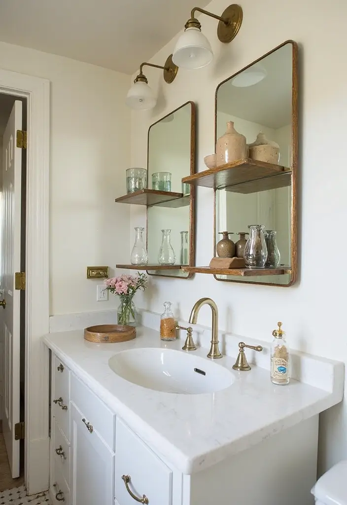 30+ Mirror Wall Decor Ideas That Instantly Transform Blank Walls 18 30+ Mirror Wall Decor Ideas That Instantly Transform Blank Walls - 18. Mirrored Shelves