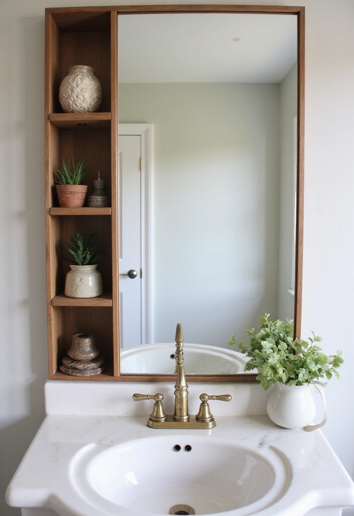30+ Mirror Wall Decor Ideas That Instantly Transform Blank Walls 19 30+ Mirror Wall Decor Ideas That Instantly Transform Blank Walls - 19. Wall Mirrors with Shelf Space