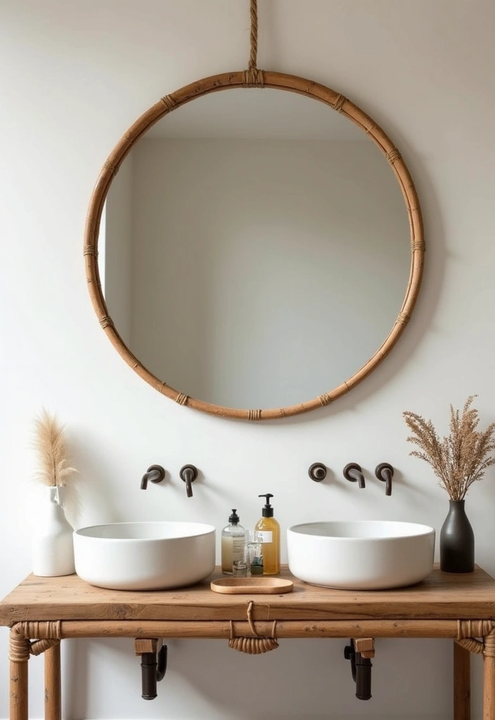 30+ Mirror Wall Decor Ideas That Instantly Transform Blank Walls 2 30+ Mirror Wall Decor Ideas That Instantly Transform Blank Walls - 2. Round Mirrors for Softness