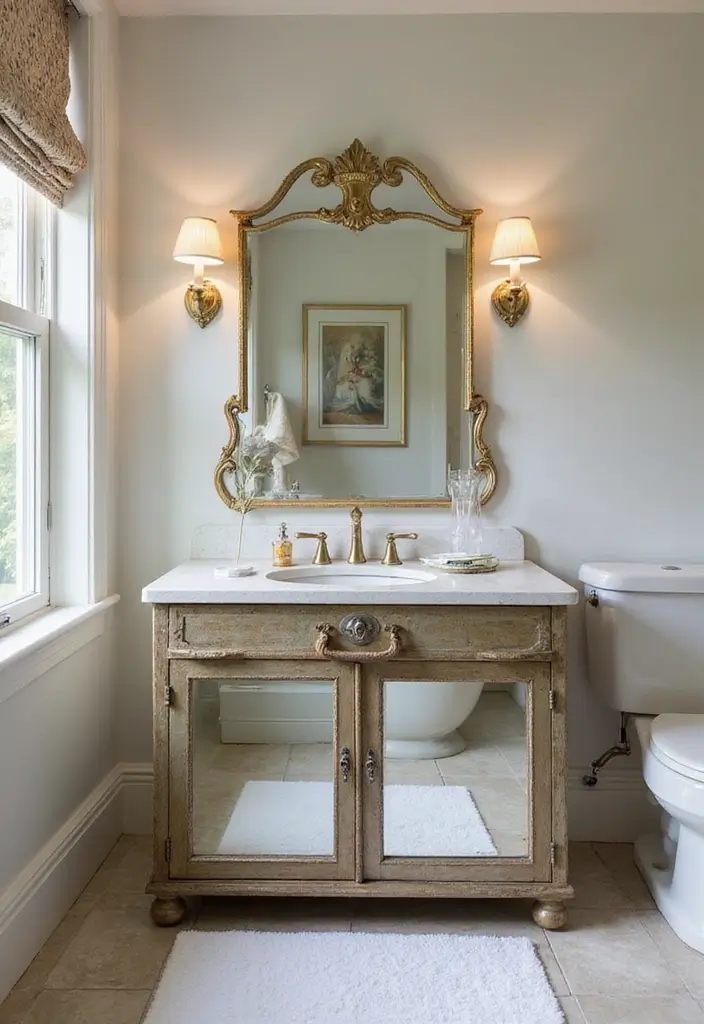 30+ Mirror Wall Decor Ideas That Instantly Transform Blank Walls 30 30+ Mirror Wall Decor Ideas That Instantly Transform Blank Walls - 30. Vintage Trunks with Mirrors