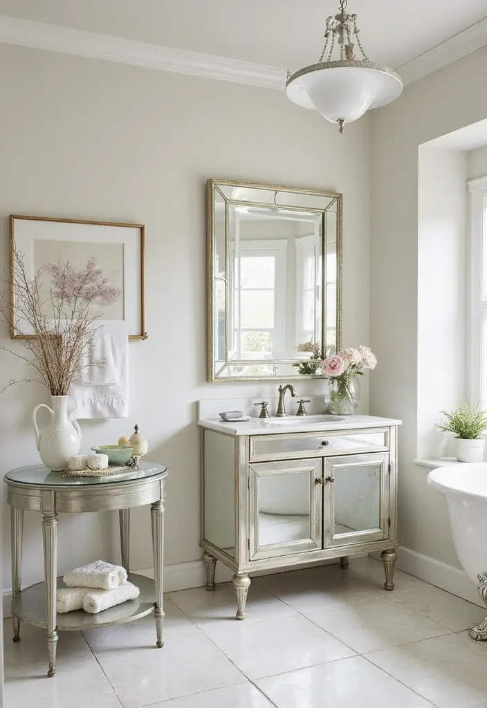 30+ Mirror Wall Decor Ideas That Instantly Transform Blank Walls 4 30+ Mirror Wall Decor Ideas That Instantly Transform Blank Walls - 4. Mirrored Furniture Accents