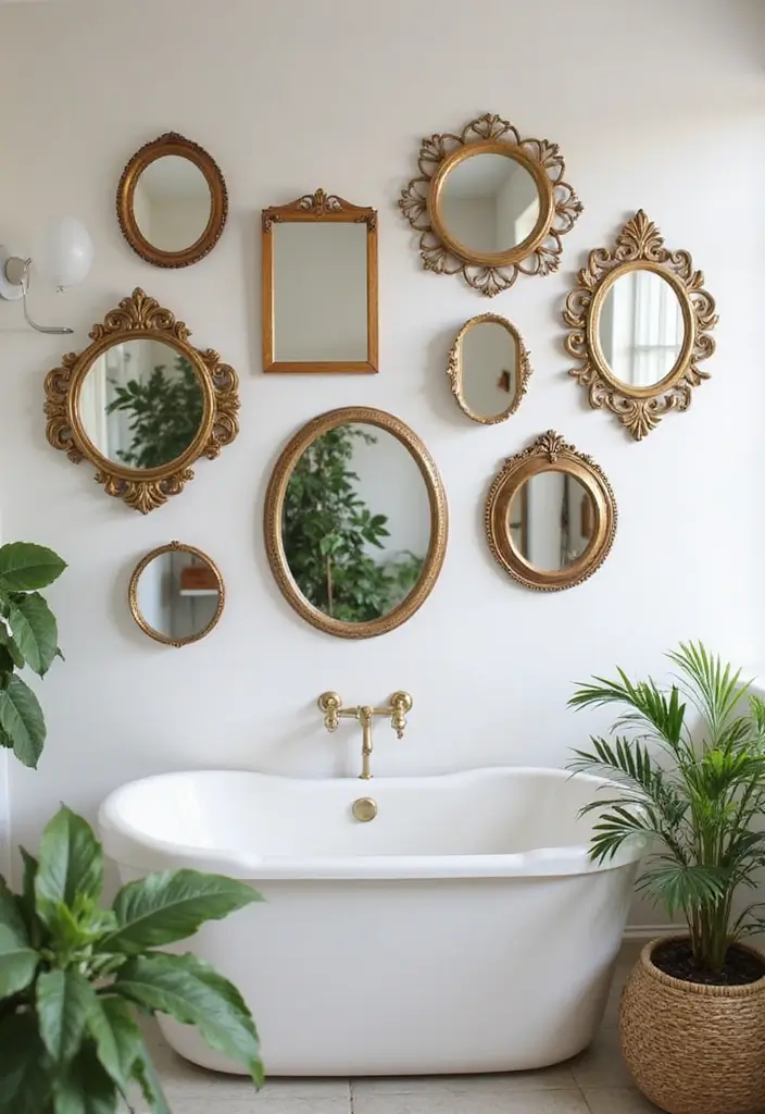 30+ Mirror Wall Decor Ideas That Instantly Transform Blank Walls 6 30+ Mirror Wall Decor Ideas That Instantly Transform Blank Walls - 6. Decorative Mirror Wall Art