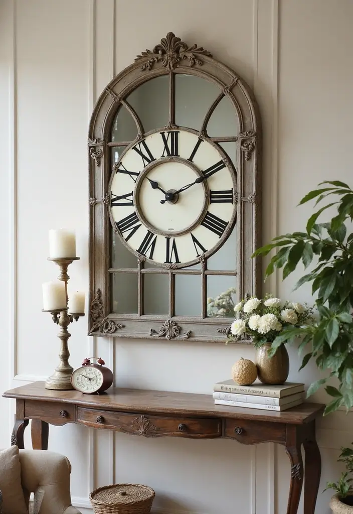 30+ Mirror Wall Decor Ideas You’ll Want to Try in 2025 10 30+ Mirror Wall Decor Ideas You’ll Want to Try in 2025 - 10. Mirror Clocks: A Unique Twist