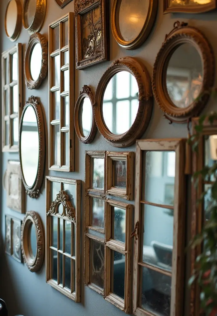 30+ Mirror Wall Decor Ideas You’ll Want to Try in 2025 18 30+ Mirror Wall Decor Ideas You’ll Want to Try in 2025 - 18. Mix and Match Styles