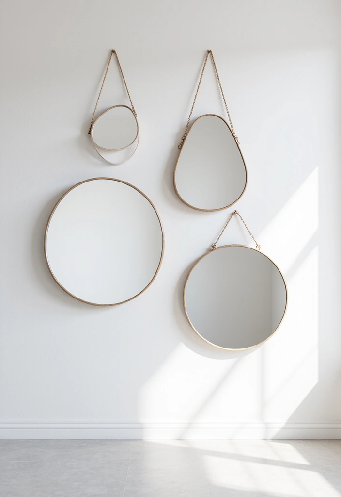 30+ Mirror Wall Decor Ideas You’ll Want to Try in 2025 4 30+ Mirror Wall Decor Ideas You’ll Want to Try in 2025 - 4. Minimalistic Hanging Window Mirrors