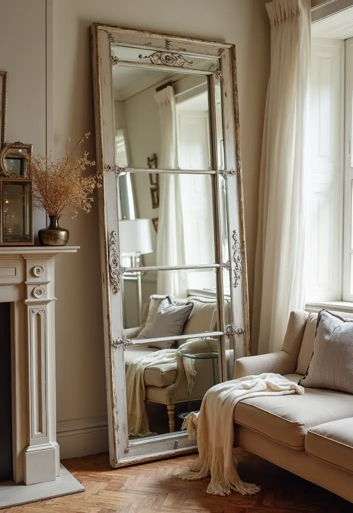 30+ Mirror Wall Decor Ideas You’ll Want to Try in 2025 6 30+ Mirror Wall Decor Ideas You’ll Want to Try in 2025 - 6. Mirrored Furniture Accents